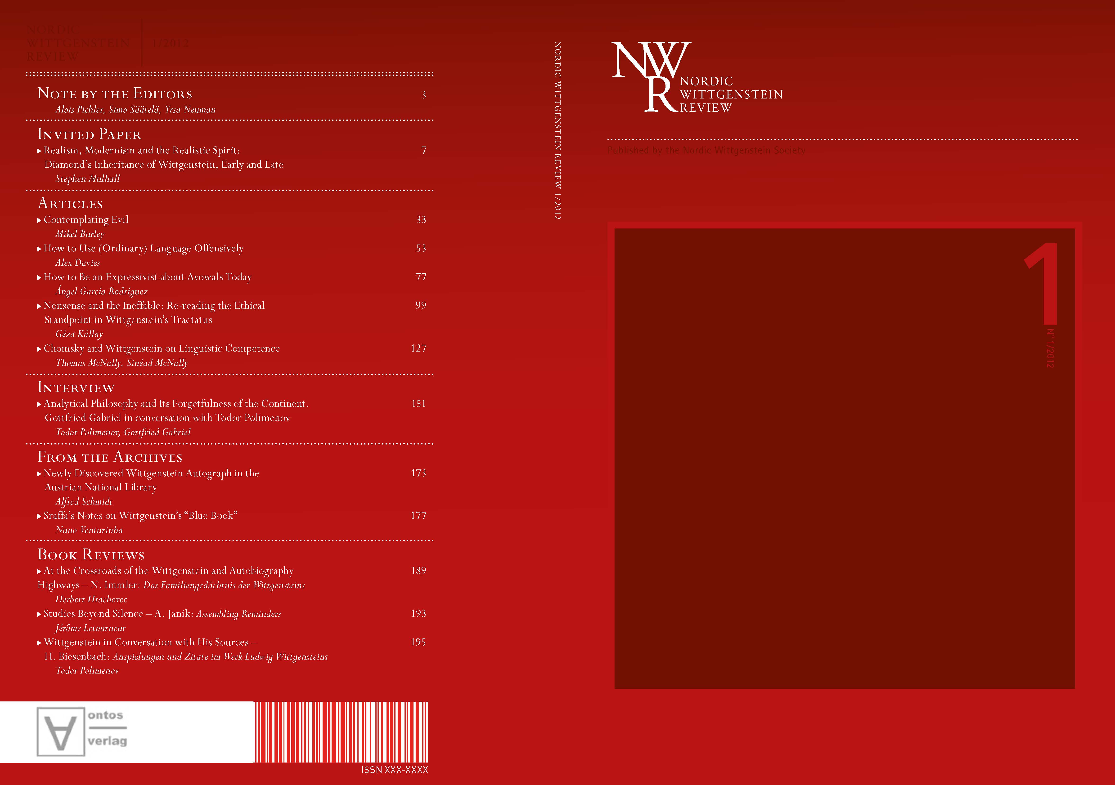 					View Vol. 1 No. 1 (2012): Volume 1 / Number 1 (Aug 2012), A. Pichler, S. Säätelä, Y. Neuman (eds.)
				